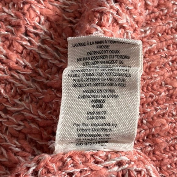FREE PEOPLE Star Dune Sweater S 21” p2p Blush Coral $78 Retail EUC - Picture 9 of 10